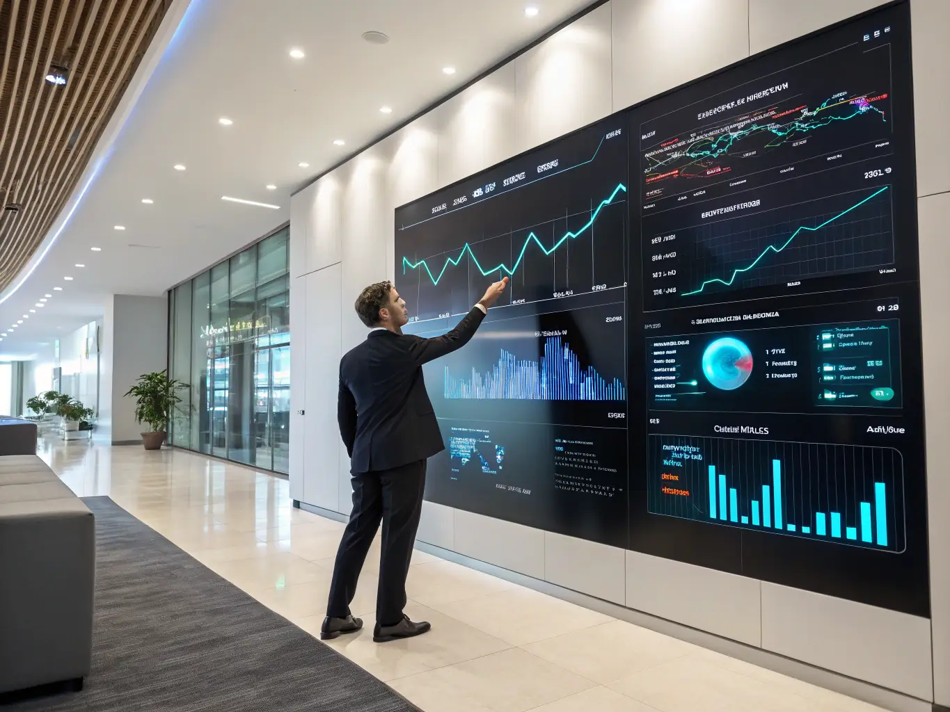 A secure digital interface displaying real-time risk analysis and portfolio performance metrics, highlighting the effectiveness of lradestation's risk management tools.